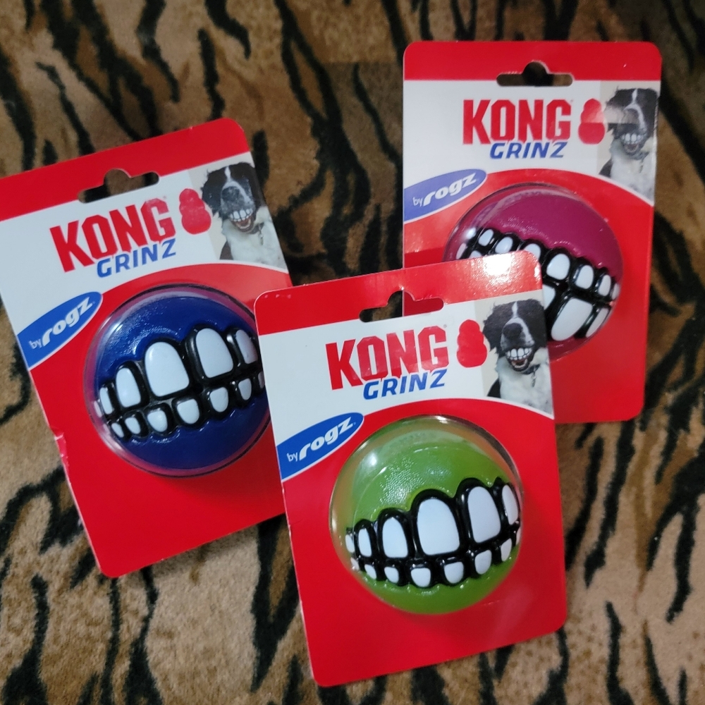 Kong Dog GRINZ Ball Large Ea. Various Colors New.